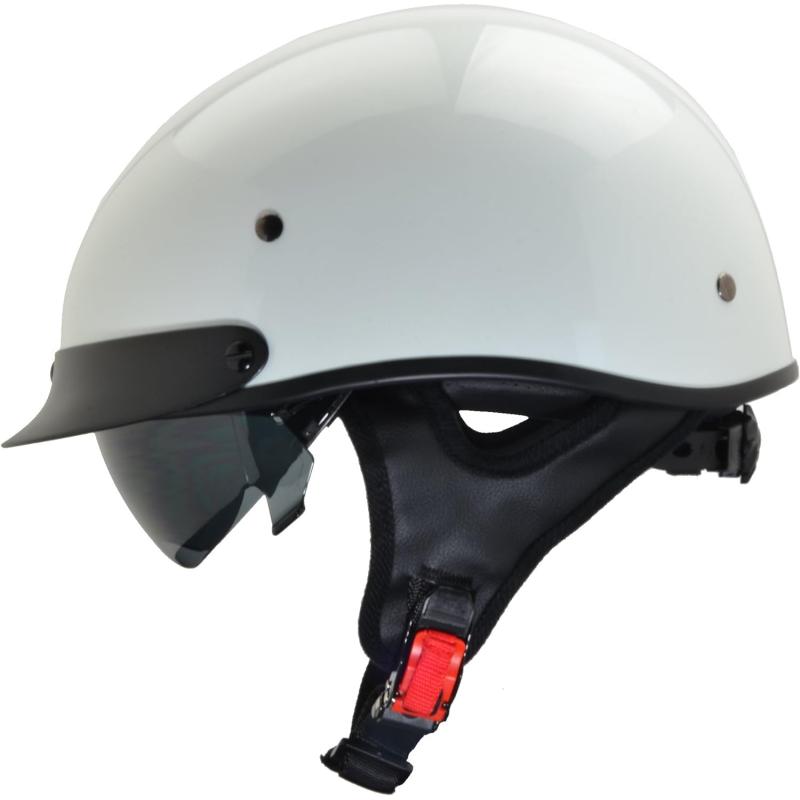 Vega Helmets Half Size Warrior Motorcycle Helmet(Pearl White) - Vega ...